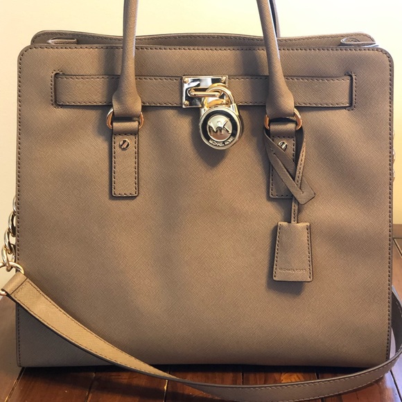 MICHAEL Michael Kors Handbags - NWOT Michael Kors Lg Hamilton Tote Bag Purse Dune